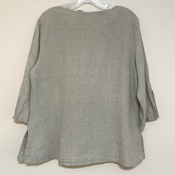 Irish linen tunic, embroidered, Richard Malcom - Picture 2 of 7